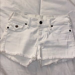 True Religion Cut Off White Denim Shorts N W/O T